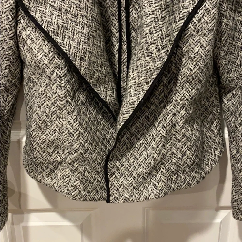 Gap Classic Tweed Wool Blend Open Front Blazer